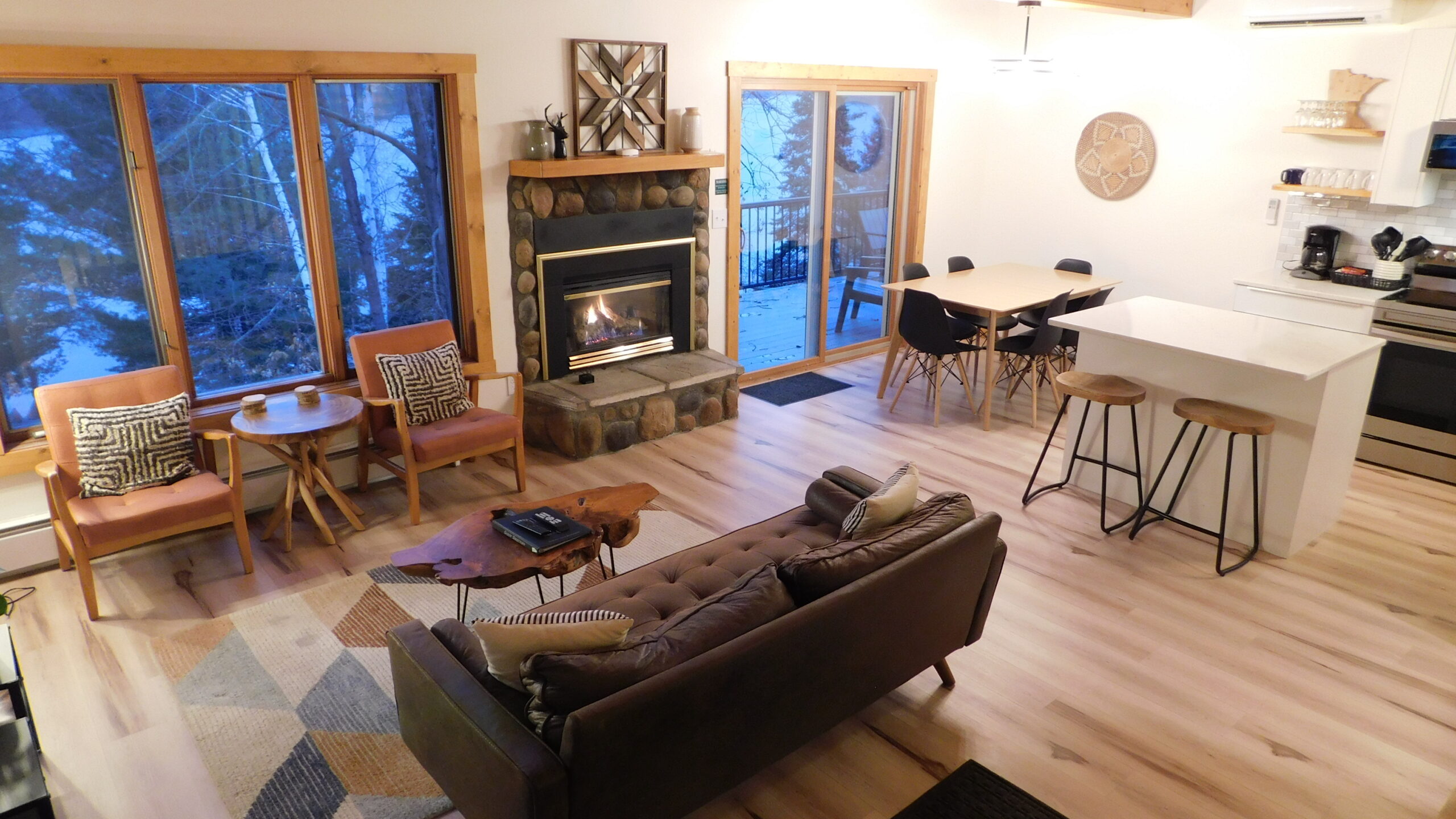 An image of the living room in a four-bedroom villa.